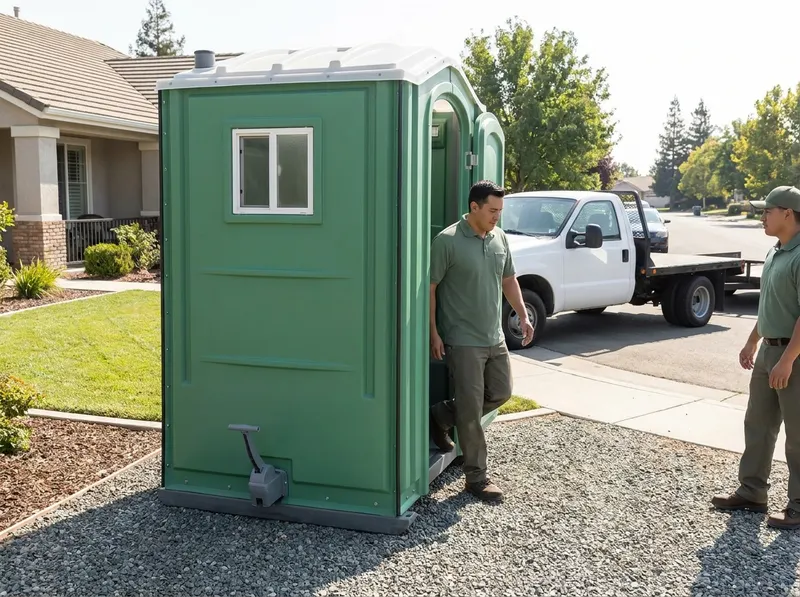 Deluxe Flushing Restroom Rental in Fresno, CA